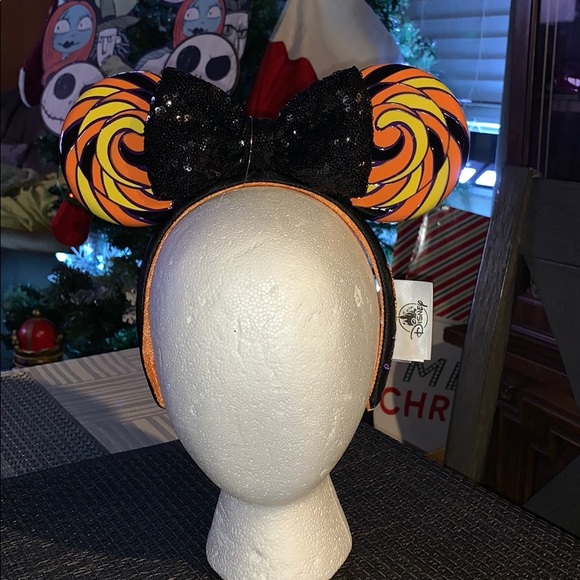 Minnie Mouse Ear Headband with Sequined Bow Candy
